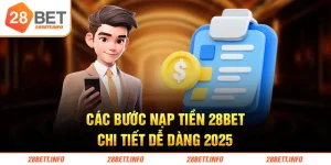 Các bước nạp tiền 28BET chi tiết dễ dàng 2025